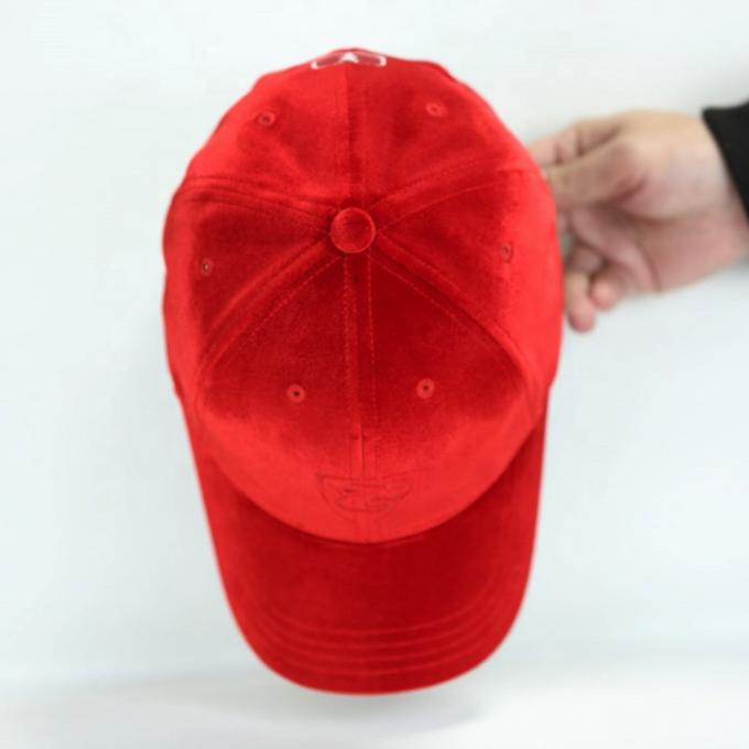 ارتفاع جودة الشتاء مخصص التطريز عادي المخملية قبعة بيسبول قبعة ، قبعة أبي المخملية