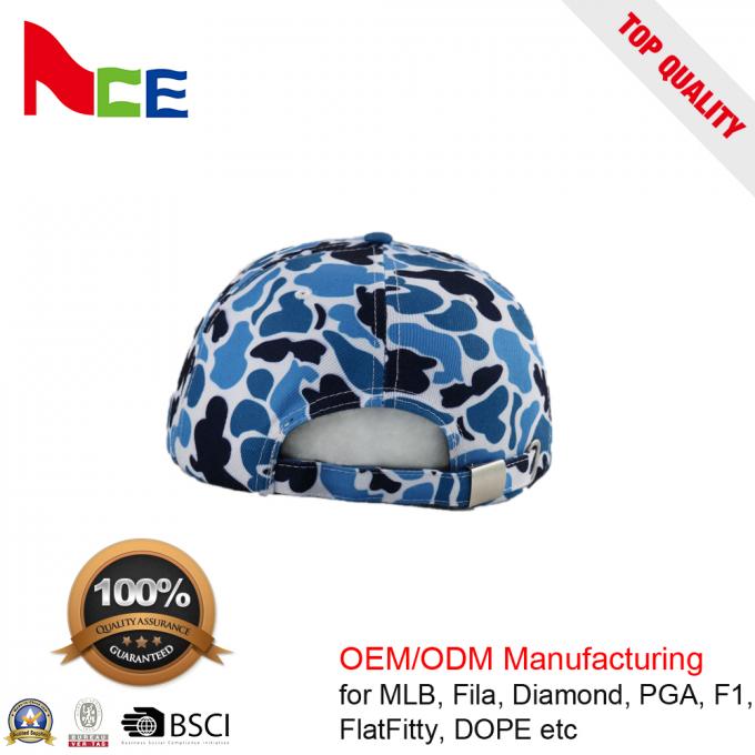 كامو قبعات البيسبول المطبوعة OEM / ODM الرياضة قبعات أيس أغطية الرأس