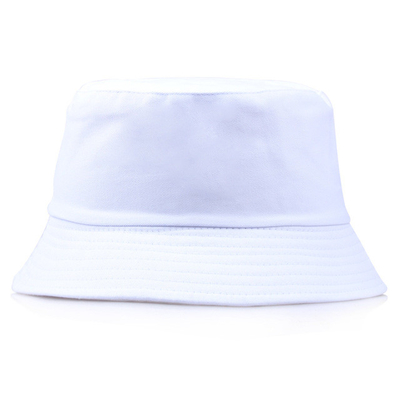 قبعة دلو بيضاء قابلة للطي أغطية الرأس للشارع قبعة صياد خارجية للرجال والنساء
