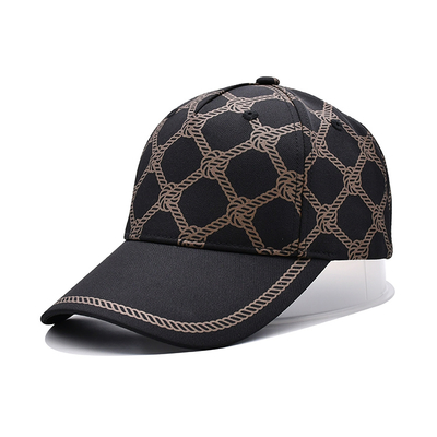 قبعات بيسبول مطبوعة بشعار مخصص مع حزام من القماش وإغلاق معدني بحجم قابل للتعديل