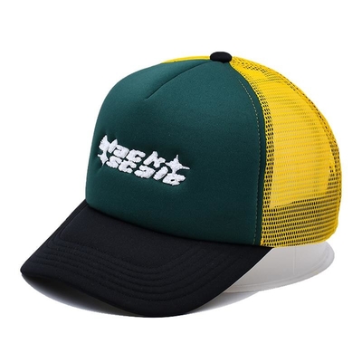 5 لوحة الشبكة الخلفية قبعة الشاحنة شعار طلاء مخصص العلامة التجارية الخاصة قبعة البيسبول الرغوة