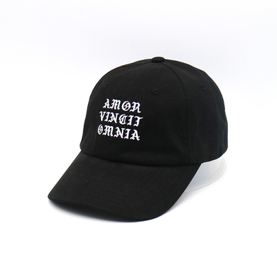 قبعة بيسبول من القطن ذات ستة ألواح قابلة للتخصيص والمقاومة مع شعار طريز مخصص وإغلاق معدني