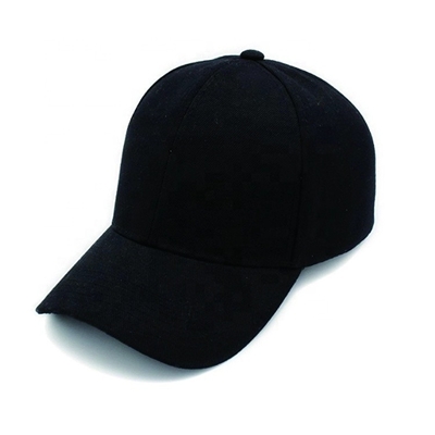 شاشة مطبوعة قبعات البيسبول فارغة الأسود ، 100 قبعات البيسبول القطن تصميم عصري