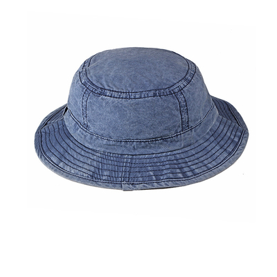 السيدات الأزرق التعادل صبغ الرجال بوني دلو القبعات ، غسلها الدينيم قبعة الصيد