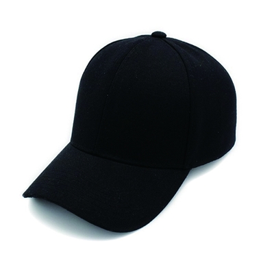 قبعات البيسبول في الهواء الطلق سوداء قابلة للتعديل عادي ، قبعات البيسبول 6 لوحة رجالي