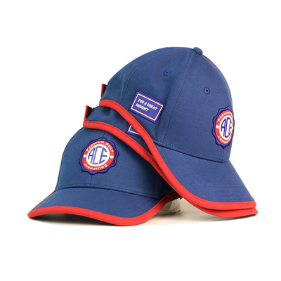 تخصيص قبعات البيسبول مطرز الأزرق قبعات رياضية مع التصحيح المطرزة
