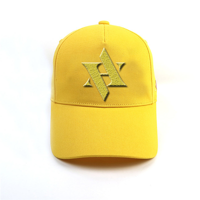 قبعات البيسبول مطبوعة صفراء 5 لوحات / قبعات البيسبول أزياء نسائية