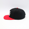 قبعة هيب هوب مسطحة بحافة خلفية ملونة ثلاثية الأبعاد مطرزة
