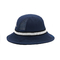 نسيج القطن في الهواء الطلق للجنسين شقة حافة دلو قبعة زرقاء اللون شعار مخصص