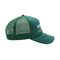 قبعة سائق الشاحنة الخضراء ذات الحواف المنحنية 5 قبعة شبكية من الإسفنج مع شعار مطرز بالأحرف