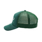 قبعة سائق الشاحنة الخضراء ذات الحواف المنحنية 5 قبعة شبكية من الإسفنج مع شعار مطرز بالأحرف