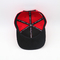 قبعة Snapback قطنية حمراء مسطحة بشعار مطرز