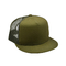 كامو 6 لوحة مسطحة حافة قبعة شبكة شعار مخصص الجيش الأخضر شقة حافة قبعة سائق الشاحنة