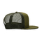 كامو 6 لوحة مسطحة حافة قبعة شبكة شعار مخصص الجيش الأخضر شقة حافة قبعة سائق الشاحنة