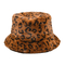 الخريف والشتاء قبعة دلو جديدة أفخم لون ليوبارد طباعة التعادل صبغ حوض قبعة قبعة دافئة