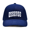 قبعة بيسبول معطلة باليد مع شعار طريز مسطح يطابق لون القماش