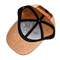 قبعة بيسبول خشبية منحنية ذات ست لوحات مع حزام قابل للتعديل