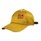 جميلة قبعة بيسبول الساتان الأصفر ، مدينة الرياضة قبعات لحماية الشمس