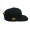 أزياء 100 ٪ القطن شقة بريم Snapback القبعات مع تصميم شعار التطريز 3D