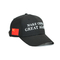 قبعات البيسبول التطريز المسطحة الترويجية 6 لوحة سوداء اللون ISO9001