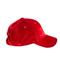 المرأة منحني طنف الأحمر المخملية الشتاء التطريز شقة شعار قبعة البيسبول Casquette