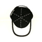 قبعة بيسبول سوداء مطرزة للرجال بتصميم هيب بوب مع مشبك معدني