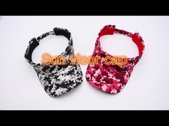 BSCI Factory Custom Printing Camouflage Sports Golf Cap قابل للتعديل Beach Sun Visor Hat