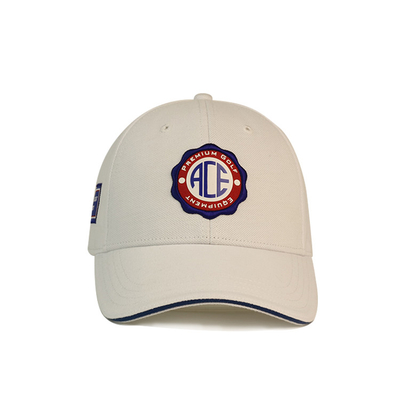 قبعات البيسبول مطبوعة الأبيض مخصص / غوراس قبعة بيسبول 3D المطاط تصحيح القطن