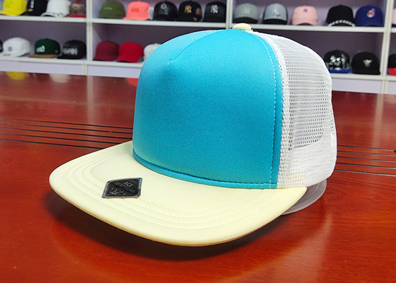58 سم رغوة Snapback القبعات 100 ٪ متعدد الألوان دنة مزيج الألوان الناعمة وشبكة الظهر 5 لوحة