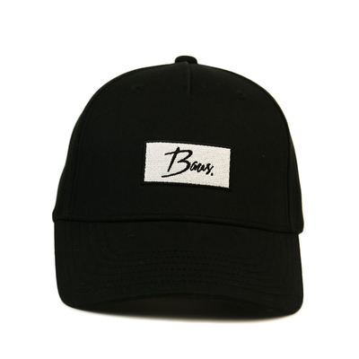 قبعات سوداء 6 لوحة منحنية حافة البيسبول مخصصة مع القبعات مشبك البلاستيك Bsci