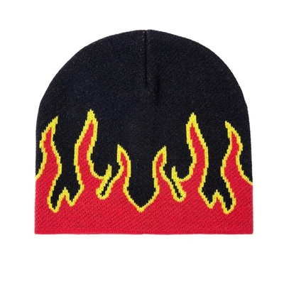 أزياء النار تصميم متماسكة القبعات قبعة منسوجة تسمية نمط الحرف