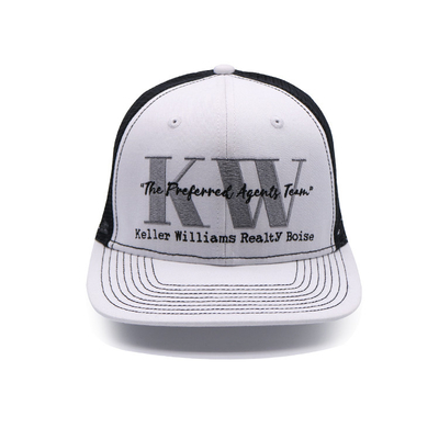 الفحم الأبيض شبكة الظهر 5 لوحة قبعة سائق الشاحنة الإناث Snapback قبعة