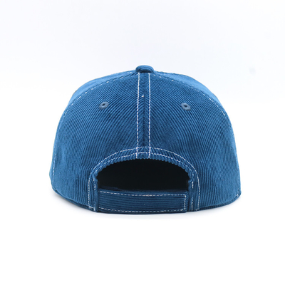 7 لوحات قبعات مسطحة الحواف Snapback القبعات 100٪ Corduroy Denim Magic Tape Caps