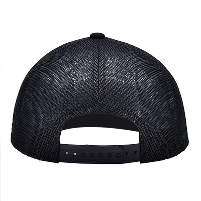 غطاء شبكي ذو حافة مسطحة مادة متينة وقابلة للتنفس وقابلة للتعديل من Snapback قبعة خلفية شبكية للرجال والنساء