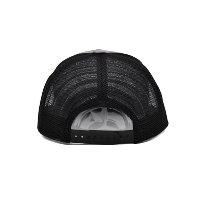 بيع بالجملة مخصصة عالية الجودة 7 لوحة رمادية قطن Twill شاحنة الذهبية التطريز البقع شعار Gorras شاحنة شبكة