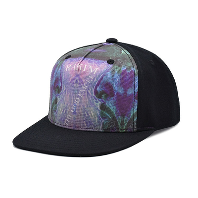 بيع بالجملة الأزياء ذات الحواف المسطحة والتحويلات الطباعة الطباعة 5 لوحات قبعات و قبعات snapback مخصصة
