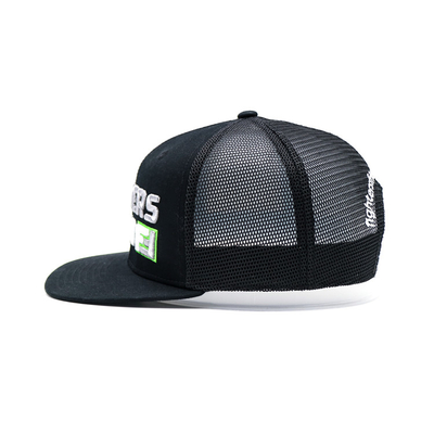 قبعة شاحنة مطرزة / قبعة شاحنة Snapback مع Snapback بلاستيكي وشعار مخصص