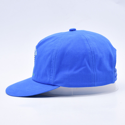 قُبعات ذات جودة عالية طباعة مخصصة من نوع snapback الأزرق غير منظم 5 ألواح ذات حافة مسطحة خارجية قبعات هيب هوب ناعمة للرجال