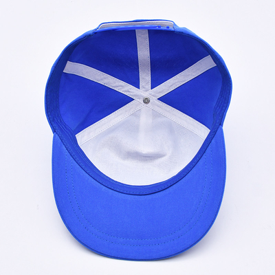 قُبعات ذات جودة عالية طباعة مخصصة من نوع snapback الأزرق غير منظم 5 ألواح ذات حافة مسطحة خارجية قبعات هيب هوب ناعمة للرجال