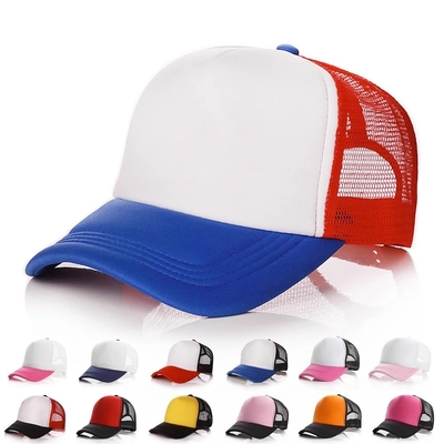 قبعة شاحنة من الرغوة المخصصة مع التاج من الطراز Unisex 5 Panel Mesh Hat