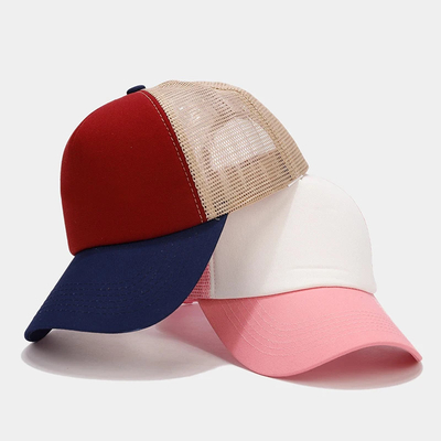 OEM عالية الجودة الجملة شبكة شاحنة قبعة 5 لوحة عادي مرة أخرى قبعة شاحنة الطراز المخصص Gorras شبكة قبعات