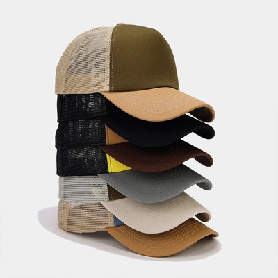 OEM عالية الجودة الجملة شبكة شاحنة قبعة 5 لوحة عادي مرة أخرى قبعة شاحنة الطراز المخصص Gorras شبكة قبعات