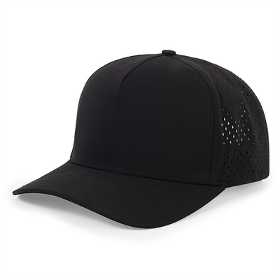 بيع بالجملة 5 لوحات قبعة بيسبول زرقاء مخصصة ليزر قطع حفرة Gorras الغولف قبعة رياضية البوليستر المقاومة للماء
