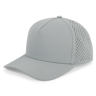بيع بالجملة 5 لوحات قبعة بيسبول زرقاء مخصصة ليزر قطع حفرة Gorras الغولف قبعة رياضية البوليستر المقاومة للماء