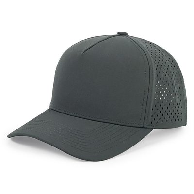 بيع بالجملة 5 لوحات قبعة بيسبول زرقاء مخصصة ليزر قطع حفرة Gorras الغولف قبعة رياضية البوليستر المقاومة للماء