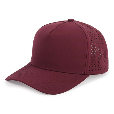 بيع بالجملة 5 لوحات قبعة بيسبول زرقاء مخصصة ليزر قطع حفرة Gorras الغولف قبعة رياضية البوليستر المقاومة للماء