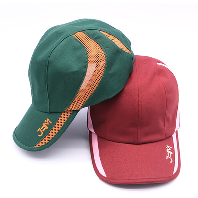 شعار مخصص قبعة رياضية شبكة تشغيل Gorras عالية الجودة حافة منحنية قبعات رياضية تنفسية