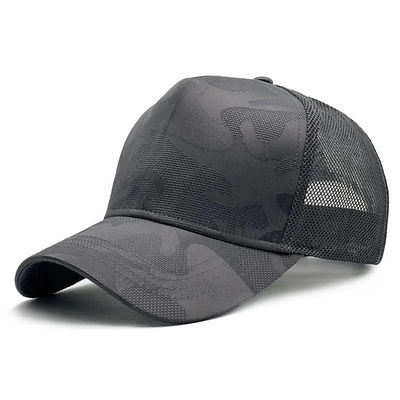 قبعة بيسبول سادة كبيرة الحجم للرجال والنساء تصميم مخصص قبعة سائق الشاحنة شبكية للرأس الكبير الكبير عصرية للرياضة والمشاهد غير الرسمية