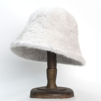 Rabbit Hair Fisherman Hat Autumn-Winter Basin Hats Wholeasle Head Round Plush Senior Sense Face Small Bucket Hat for Women