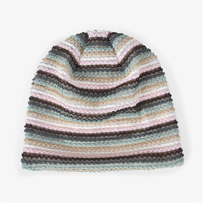 ملابس ذات جودة عالية السيدات المخططات الحلقات قبعات النمط Slouchy سكوليز الرياضة الشتاء قبعة في الهواء الطلق بدون مقبض قبعة